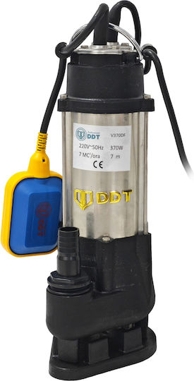 DDT Μονοφασική Αντλία Νερού 0.49hp με Φλοτέρ και Κοπτήρες