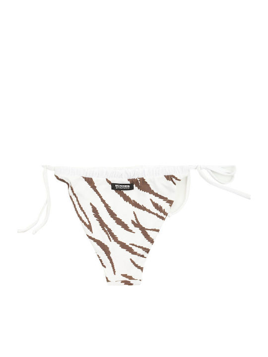 Sundek Slip Bikini Inferioare Albe