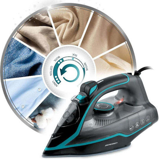 Berdsen Fier de Călcat cu Aburi 2600W cu Talpă Ceramică