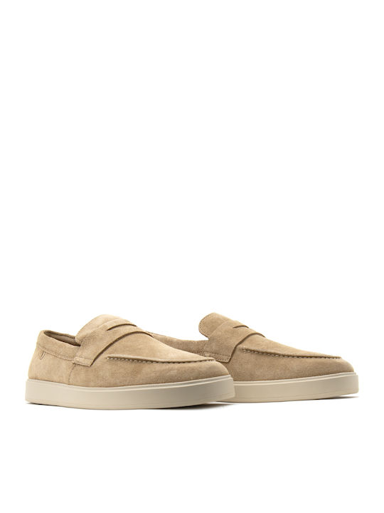 Easy Men's Suede Loafers Beige