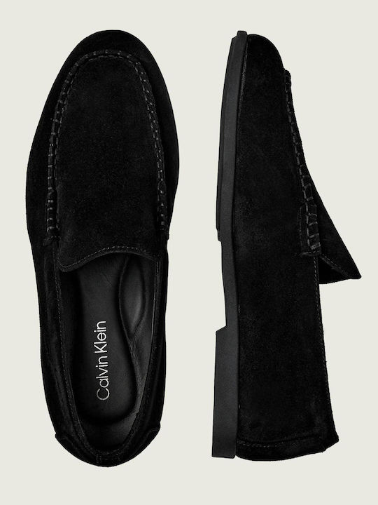 Suede Ανδρικά Loafers σε Μαύρο Χρώμα