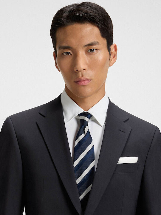 Men's Winter Suit Jacket Slim Fit Dark Blue