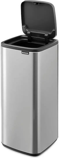 Brabantia Κάδος Απορριμμάτων από Ανοξείδωτο Ατσάλι Γκρι 30lt