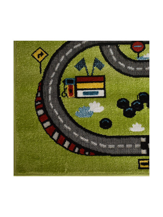Saray Home 3d City Adventure Детско килимче Зелен 200x250см