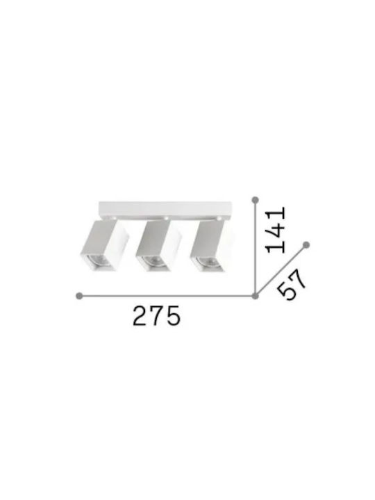 Ideal Lux Triple Spot in White Color