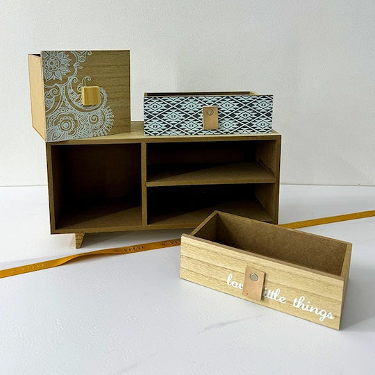 Velve Mini-Kommode Holz 30x10x14cm