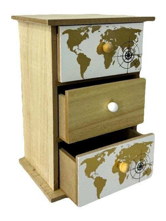 Velve Μίνι Συρταριέρα Ξύλινη 15x10x21.5cm Velve Μίνι Συρταριέρα Ξύλινη 15x10x21.5cm
