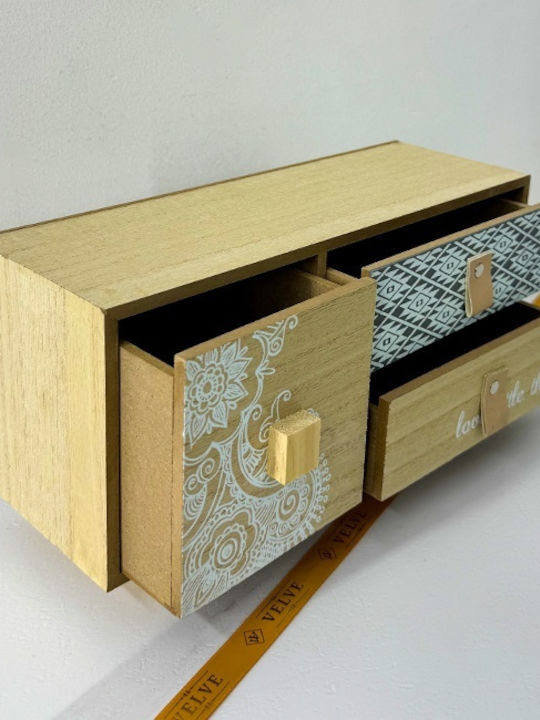 Velve Mini Sertar Lemnoasă 30x10x14cm