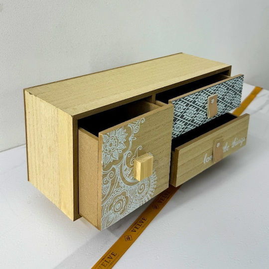 Velve Mini-Kommode Holz 30x10x14cm