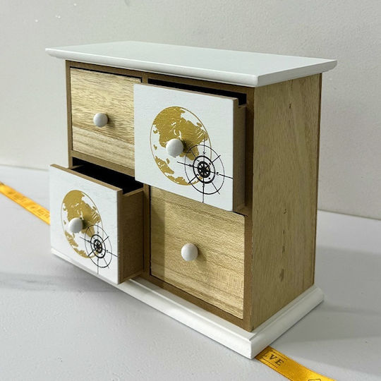 Velve Μίνι Συρταριέρα Ξύλινη 22x9x19cm