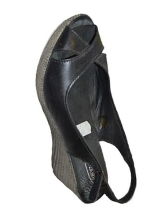 Anatomische Damenplattformen Schwarz