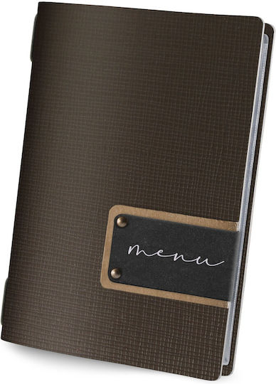 DAG Style Leather Menu Holder in Black Colour cm Set 18 Pieces Chef