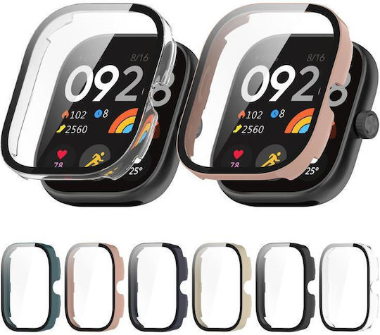Redmi Watch 4 Xdfind Gehärteter Film Integrierter PC Watch Schutzabdeckung Rosa
