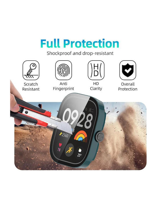 Redmi Watch 4 Xdfind Tempered Film Integrated Pc Watch Protective Cover Pine Needle Green