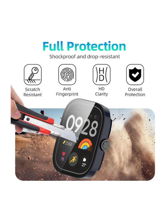 Redmi Watch 4 Xdfind Tempered Film Integrated Pc Watch Protective Cover Ink Blue