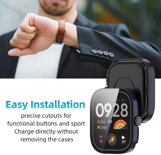 Redmi Watch 4 Xdfind Tempered Film Integrated Pc Watch Protective Cover Ink Blue
