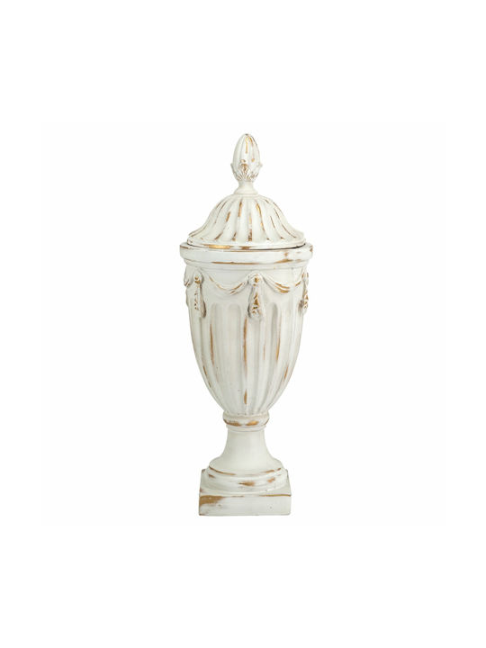 Artekko Decorative Vase Pedestal White 21x21x43cm
