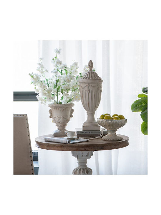 Artekko Decorative Vase Pedestal White 21x21x43cm