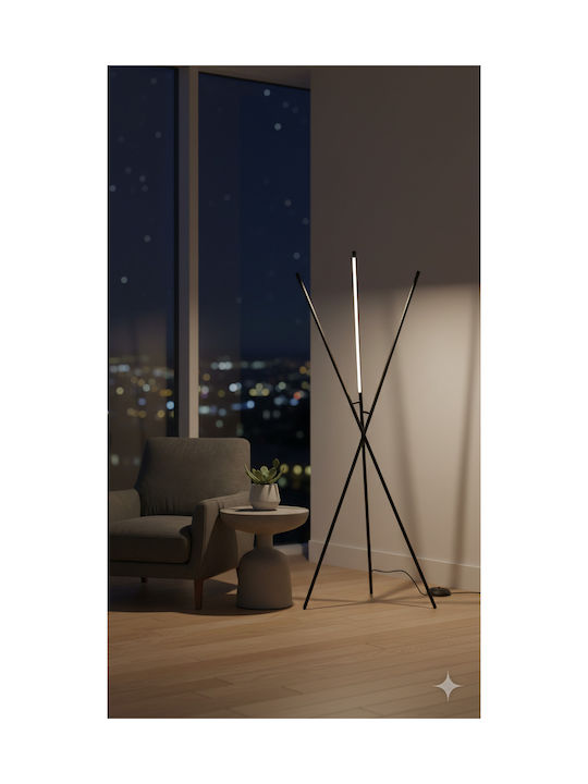 Pakketo LED Stehlampe H145cm. Schwarz