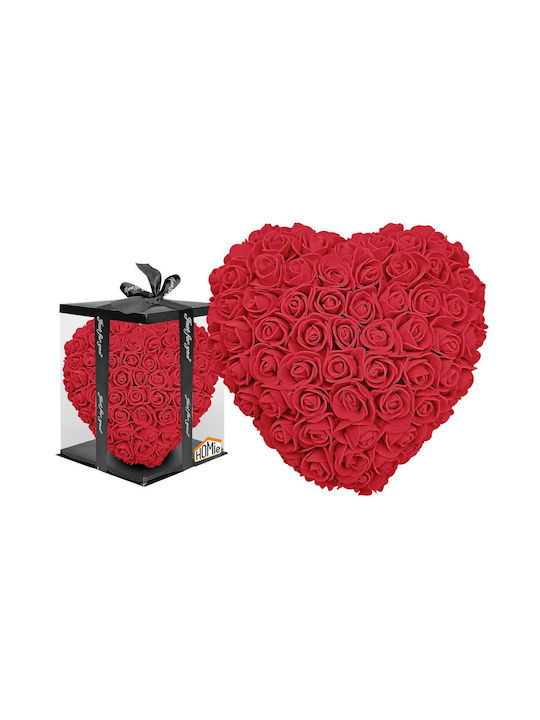 Herz Künstliche Rote Rosen 23 cm Dekorative Box Homie Herz Künstliche Rote Rosen 23 cm Dekorative Box Homie