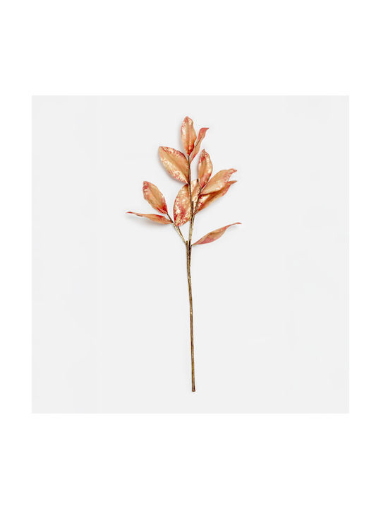 Magnolia Leaves Κλαδι Τεχνητο Υφασμα Pvc Χρυσο Μπορντω 74 Σετ 12 Τμχ 030779 Υφασμα Pvc