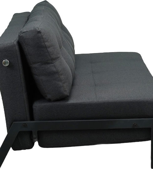 Pakketo Fancy Doppelsitzer Sofa Bett Anthrazit 150x92x77cm