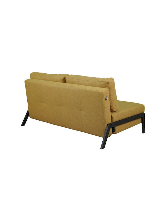 Fancy Two-Seater Couch Bed Yellow 150x92x77 cm