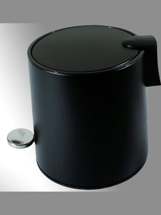 San Lorentzo Inox Καλαθάκι Μπάνιου Soft Close 5lt Μαύρο
