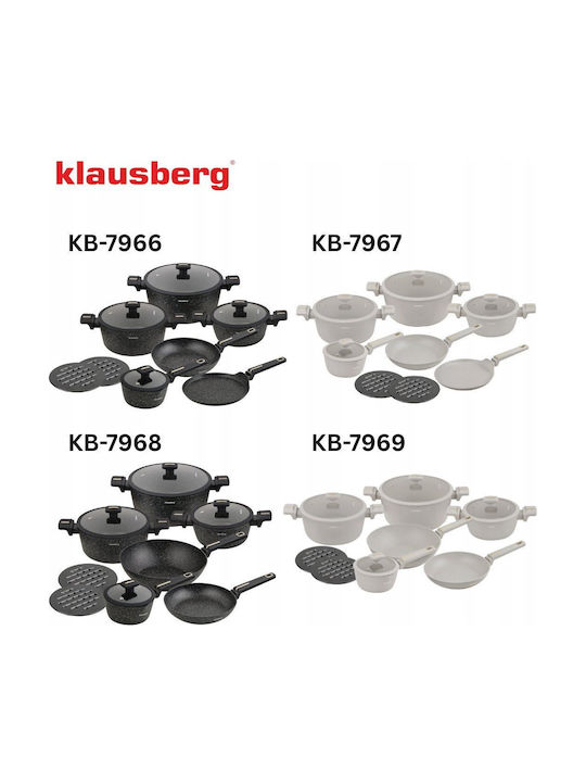 Klausberg Cheffinger Kochgeschirr-Set aus Aluminiumguss mit Antihaftbeschichtung 6 Teile