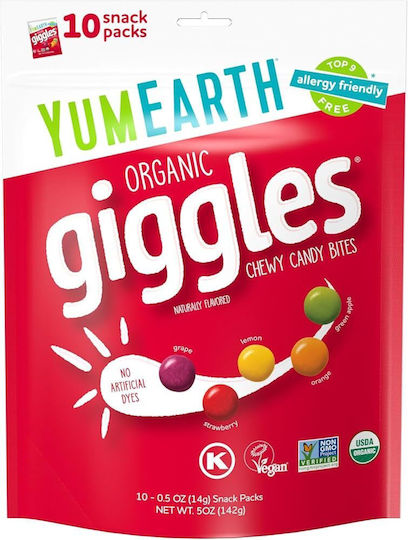 YumEarth Καραμέλες Yumearth Giggles Bio 40gr