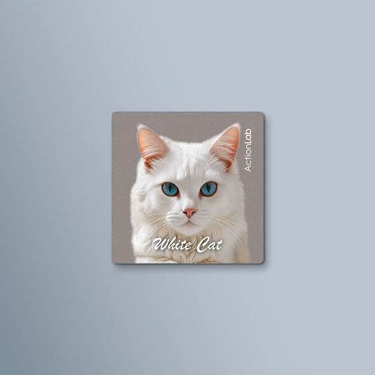 Action Lab Magnet White Cat