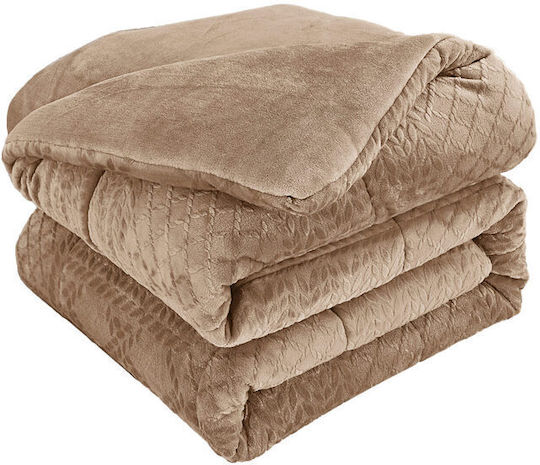 Liolios Home Πάπλωμα Υπέρδιπλο 240x260εκ. Coffee