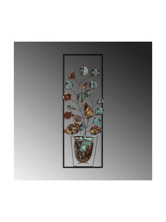 Wallity Wall Decor Alder Brown Made of Metal 90x4x32cm