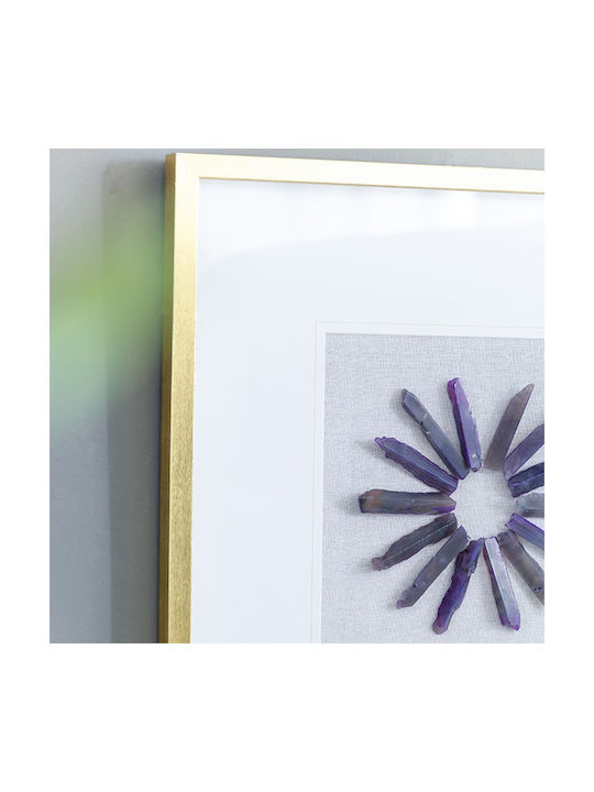 Artekko Διακοσμητικό Τοίχου Μωβ από Πλαστικό 60x3x60cm 2τμχ