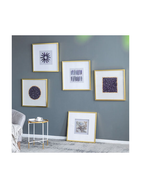 Artekko Διακοσμητικό Τοίχου Μωβ από Πλαστικό 60x3x60cm 2τμχ