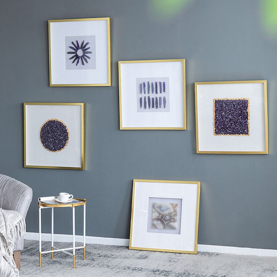 Artekko Purple Wall Decor Made of Plastic 60x3x60cm 2 Pieces