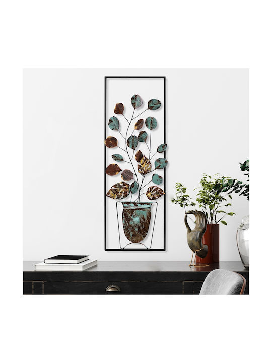Wallity Wall Decor Alder Brown Made of Metal 90x4x32cm