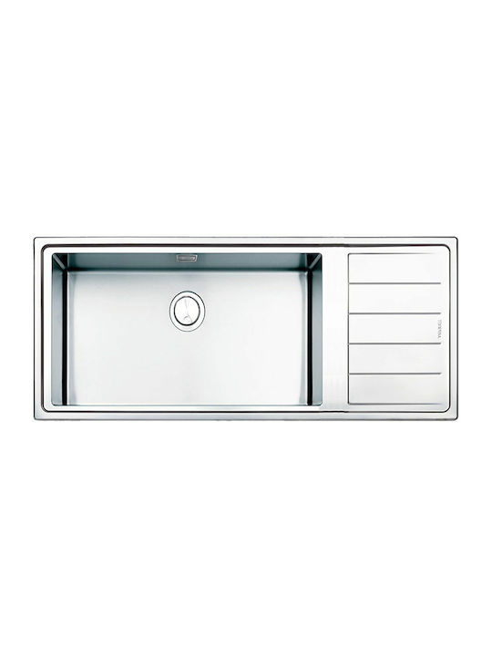 Apell Linear Plus LNP1161L Ένθετος Νεροχύτης Inox Σατινέ Μ100xΠ50cm Ασημί