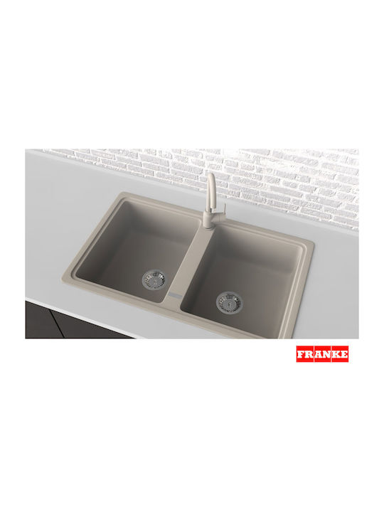 Franke Basis Bfg 620 Ένθετος Νεροχύτης από Συνθετικό Γρανίτη Μ86xΠ50cm Coffee
