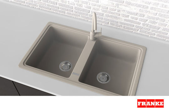 Franke Basis Bfg 620 1140284080 Drop-In Spüle aus Verbundgranulat B86xT50cm Coffee