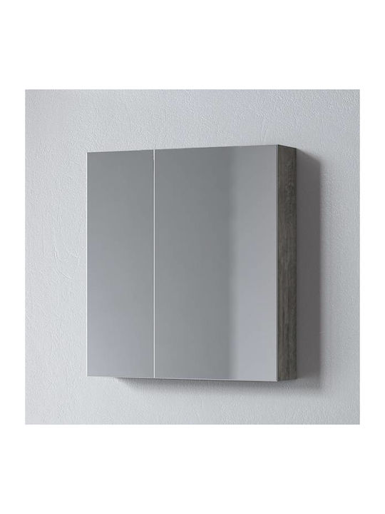 Martin Omega 75 Rectangular Bathroom Mirror made of Particle Board with Cabinet 74x65cm Berlin