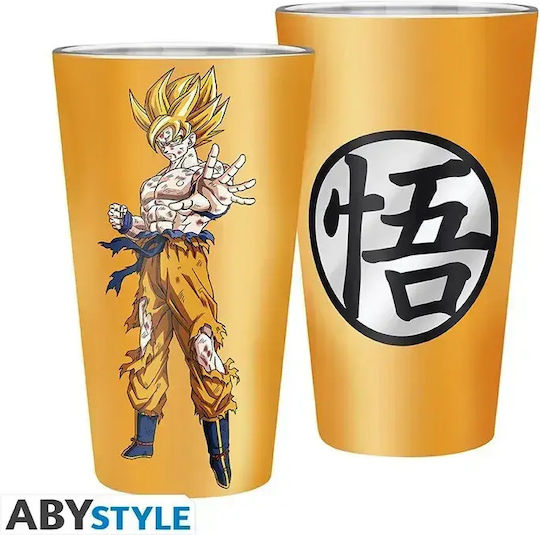 Abysse Dragon Ball Z Super Pahar Pentru Apă Din Sticlă Galben 400ml
