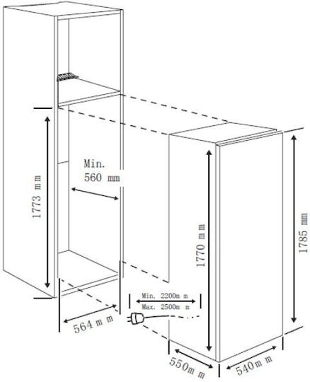 Heinner Încorporat Congelator vertical 212lt