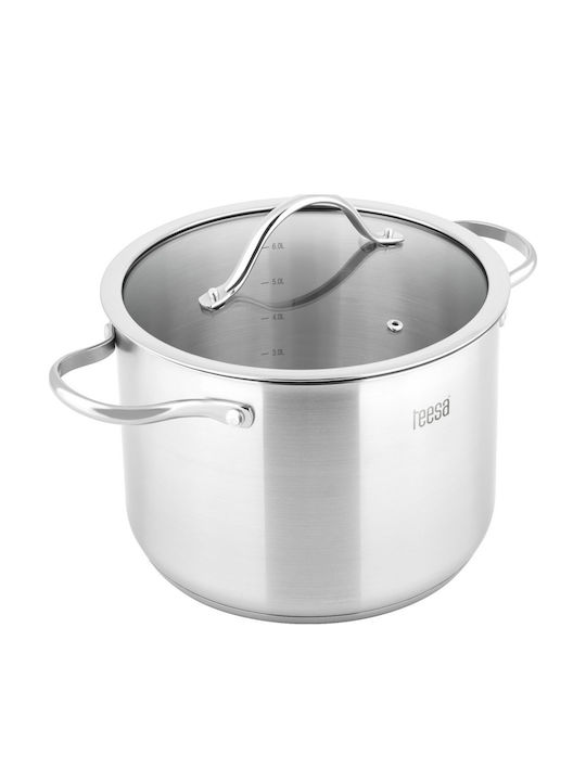 Teesa Cook Expert Master Stainless Steel Pots Set with Ceramic Interior Coating 6 Pieces