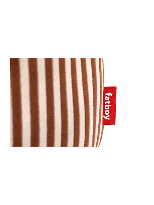 Πουφ Hocker Point Terry Cognac Creme 50x50x35cm