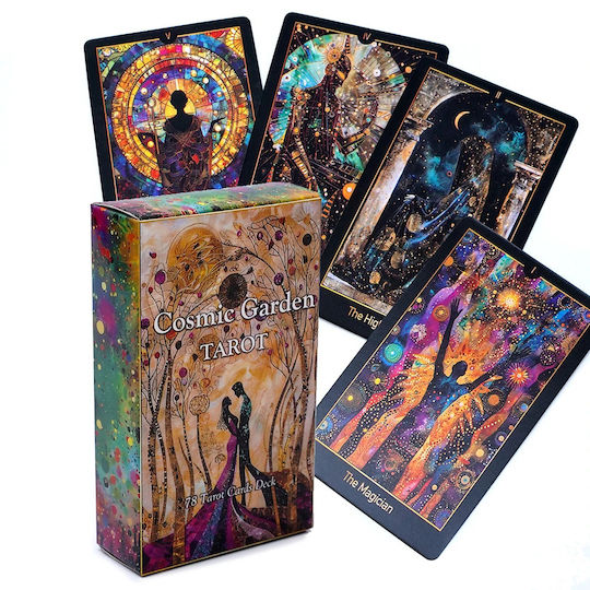 Lo Scarabeo Tarot Cards Cosmic Garden (78 Illustrated Cards with Celestial artworks)