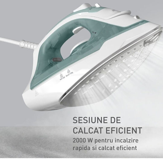 Tefal Virtuo Fier de Călcat cu Aburi 2000W cu Talpă Ceramică și Debit Continu de Abur 27g/min