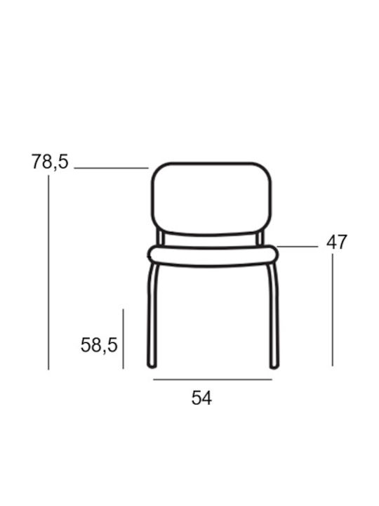 Стол Гост Milos Черно 53x57x46см 7бр