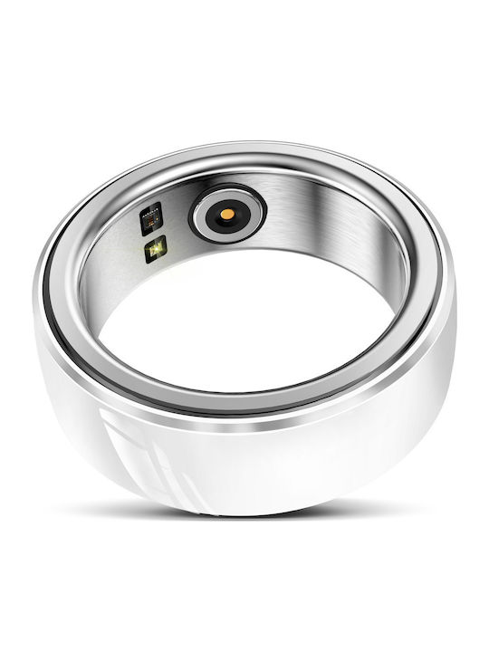 Fashion Inel Inteligent 18mm Alb
