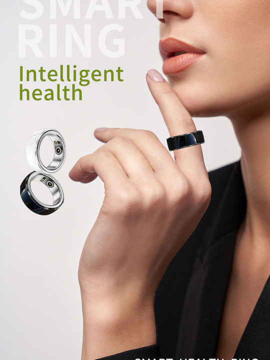 Fashion Inel Inteligent 18mm Alb
